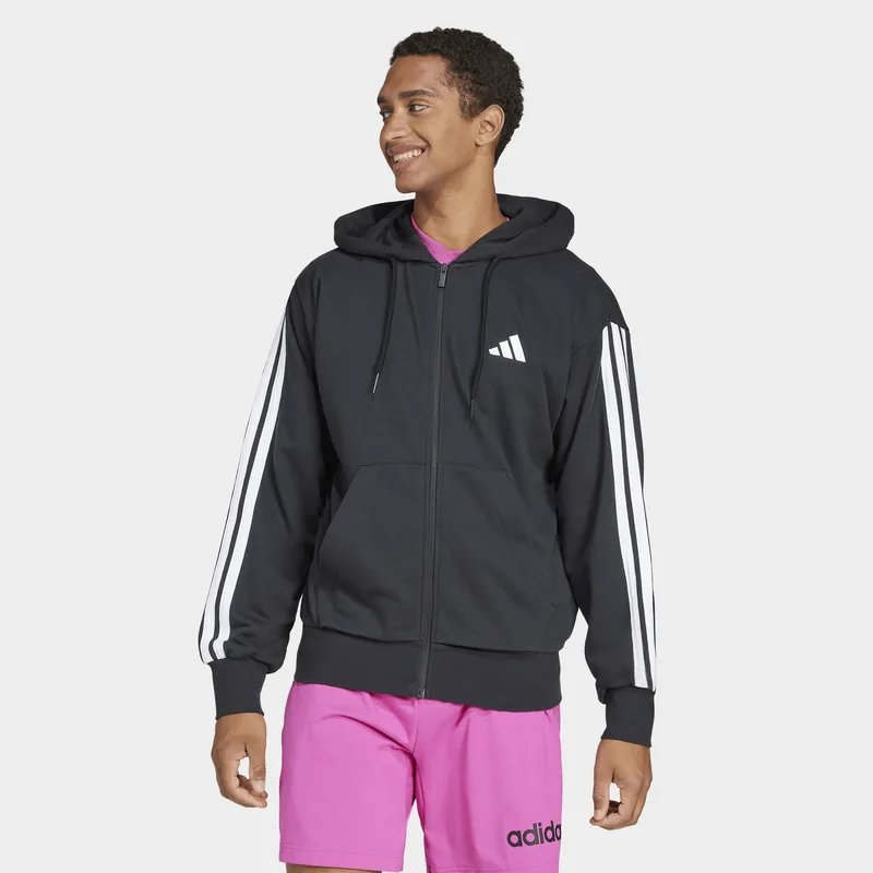adidas Sportswear Essentials 3-Stripes French Terry Full Zip Ανδρική Ζακέτα (9000213339_1480)