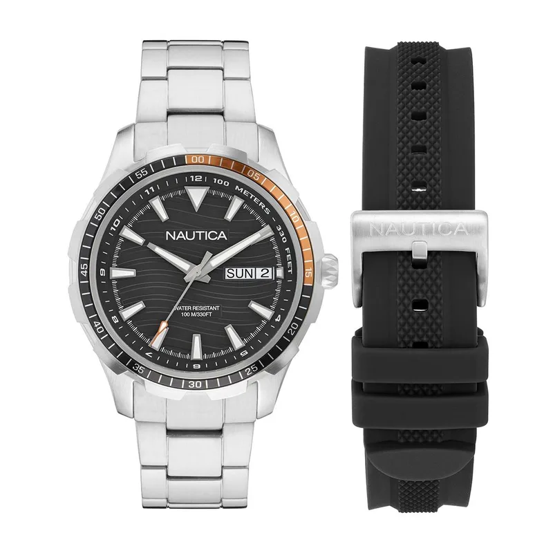 NAUTICA NST Everyday S - NAPNSF514, Silver case with Stainless Steel Bracelet