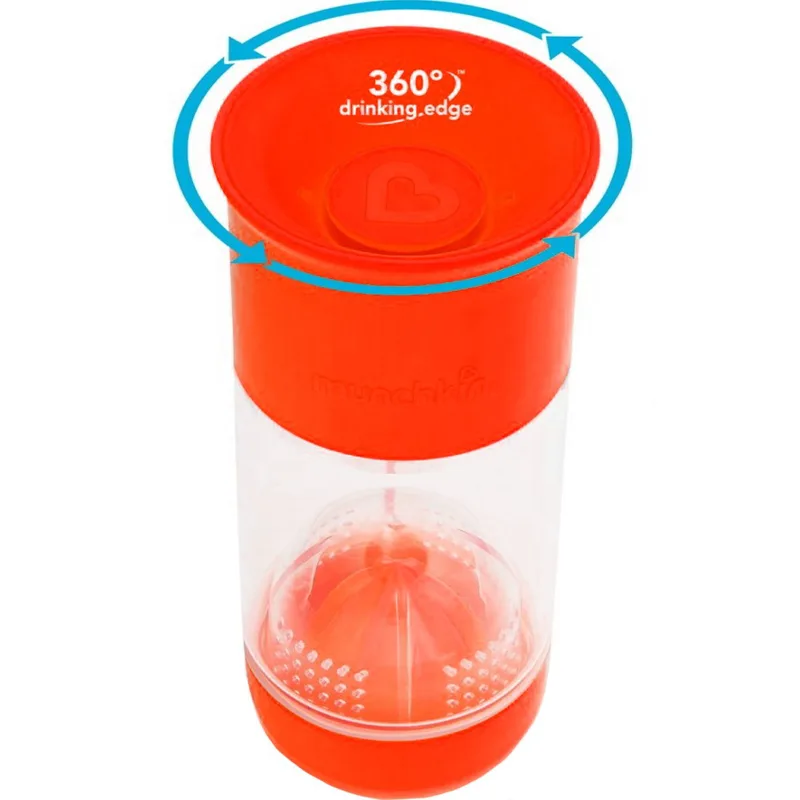 Munchkin Miracle Fruit Infuser 12m+ Ποτήρι-Στίφτης Φρούτων 591ml - Κόκκινο