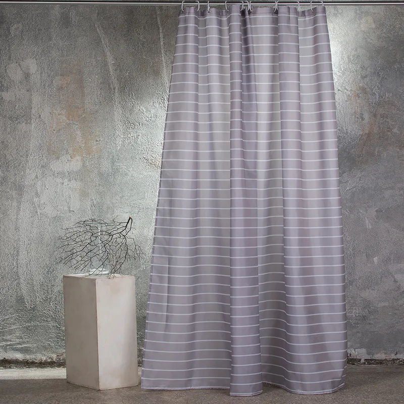 Κουρτίνα Μπάνιου 180X180 Melinen Stripe Grey (180x180)