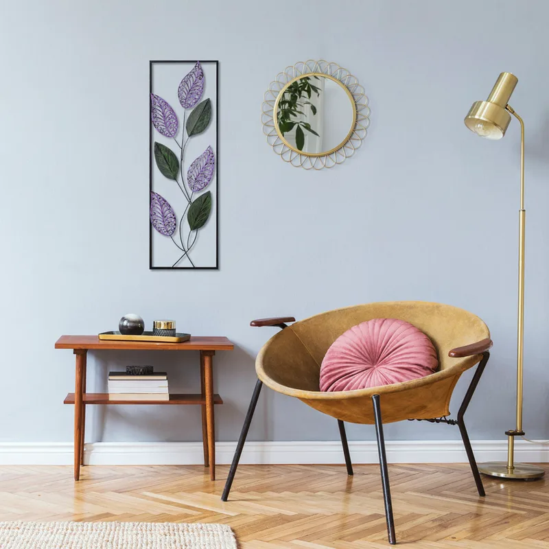 Μεταλλικό Διακοσμητικό Τοίχου Leaf 891Tnl1601 90x32 cm