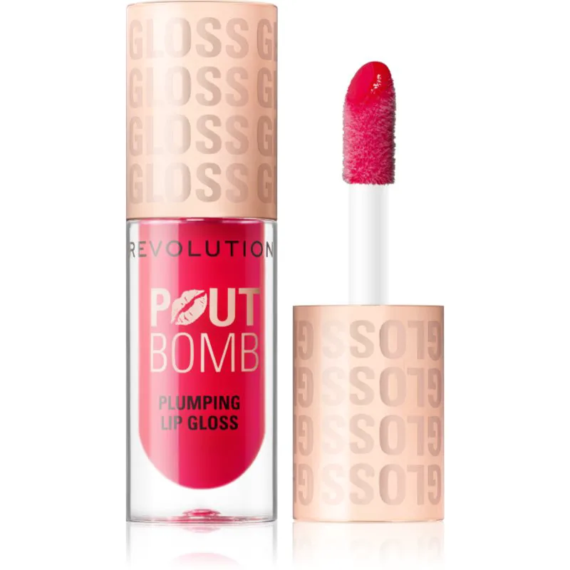 Revolution Pout Bomb λιπ γκλος για αύξηση του αποτελέσματος απόχρωση Cherry Sheer Red 4.6 ml