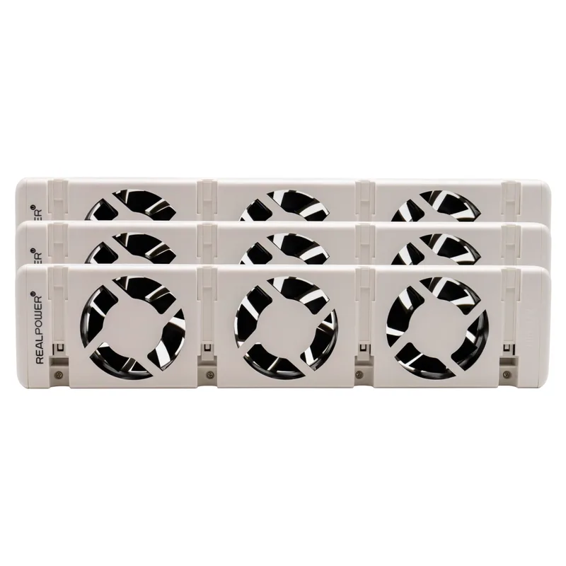 REALPOWER Heizungslüfter HL-3,3er Set mit 3 Ventilatoren