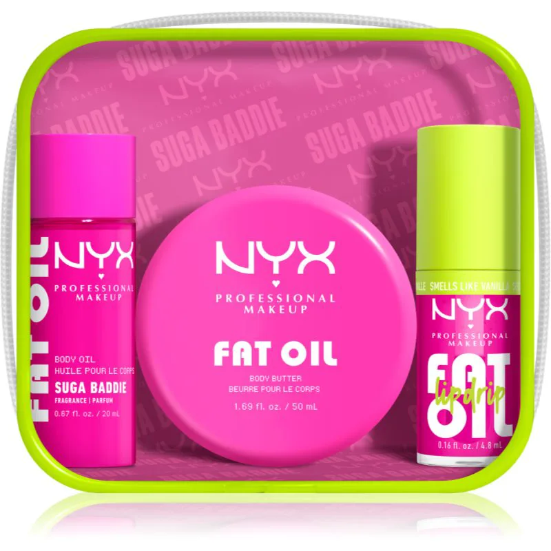 NYX Professional Makeup Fat Oil Body Σετ για το σώμα με άρωμα Suga Baddie 3 τμχ