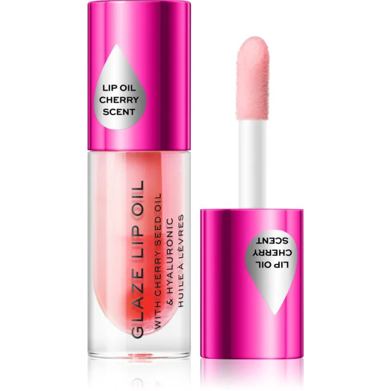 Revolution Glaze Έλαιο για τα χείλη απόχρωση Glam Ροζ 4.6 ml