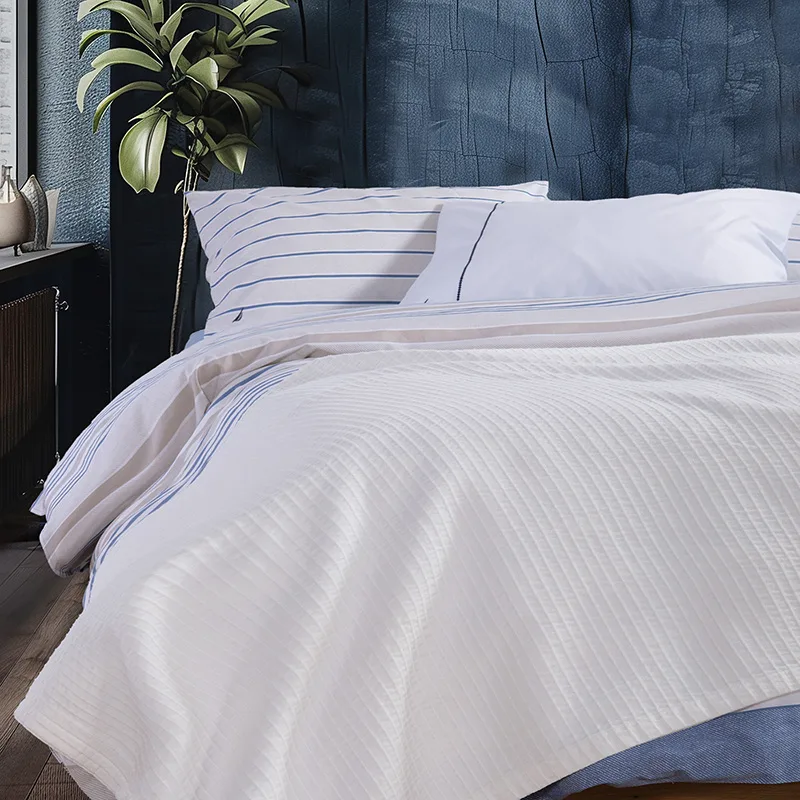 Κουβέρτα Πικέ Υπέρδιπλη 230X240 Nef Nef Nau Navy White (230x240)