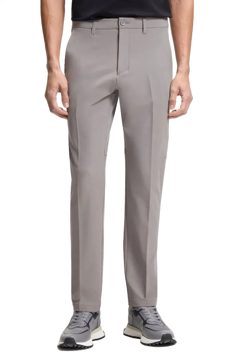 BOSS ATHLEISURE ΠΑΝΤΕΛΟΝΙ CHINO SLIM FIT T_COMMUTER-SLIM ΓΚΡΙ