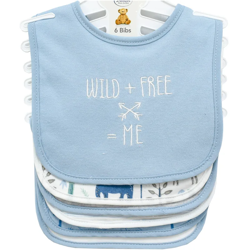 Σαλιάρες Σετ 6τμχ Dimcol Wild 23 Sky Blue