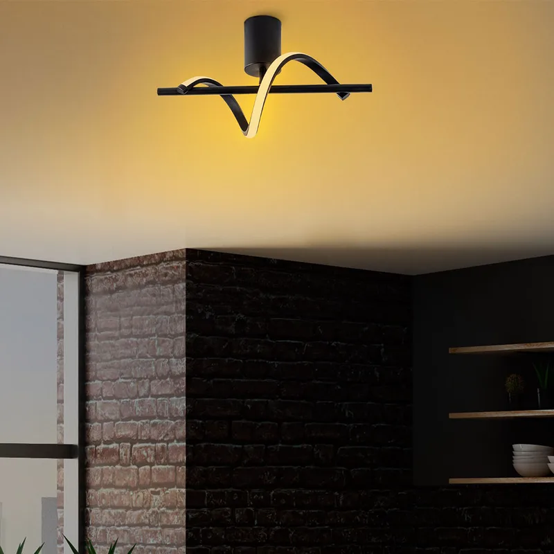 Φωτιστικό Οροφής Μονόφωτο LED A-G Likma 119FRS1509 Black
