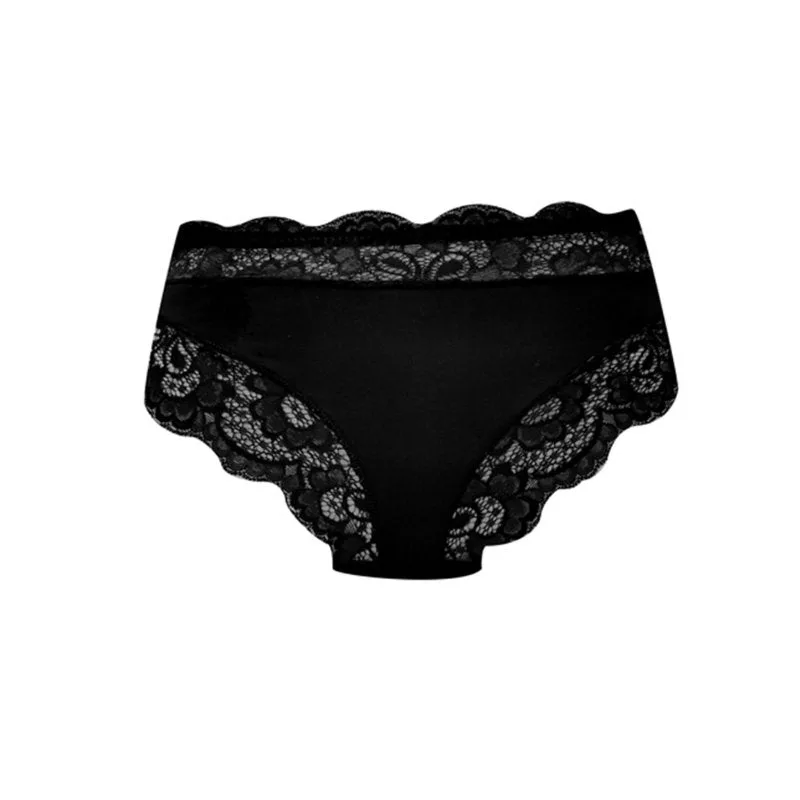Slip Tai με δαντέλα | 742/C ΜΑΥΡΟ