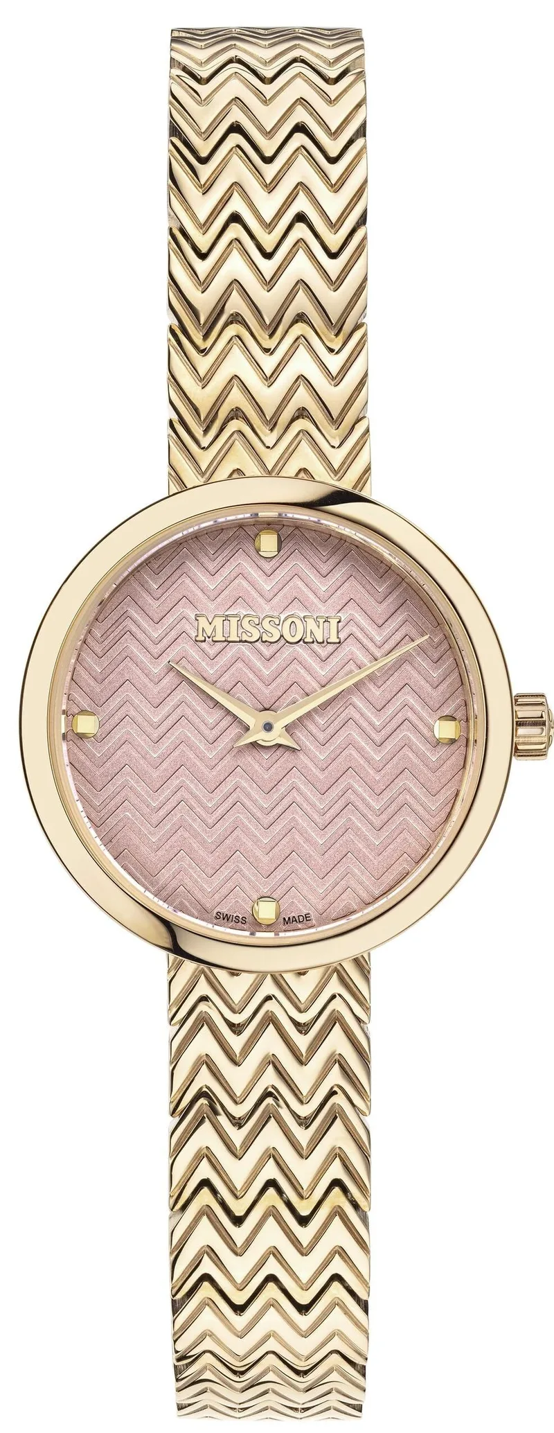 MISSONI M1 Swiss Made - MWY100820 Χρυσό case with Stainless Steel Bracelet