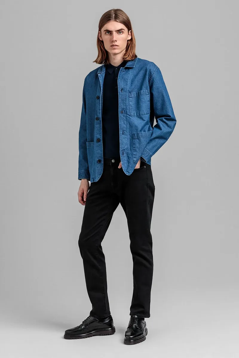 Gant ανδρικό τζιν παντελόνι slim fit "Black" - 1000238 Μαύρο