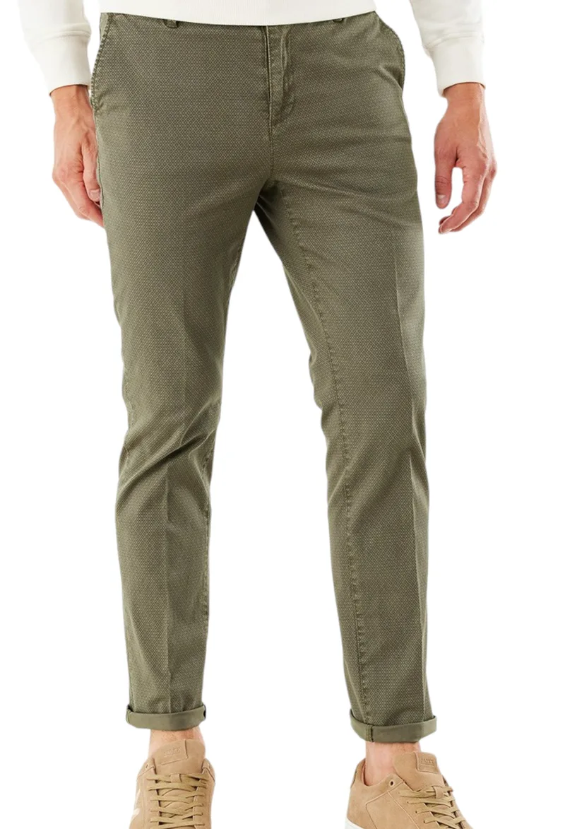 Παντελόνι Υφασμάτινο Mexx Printed Chino JI1318023M-Army Green Ανδρικό
