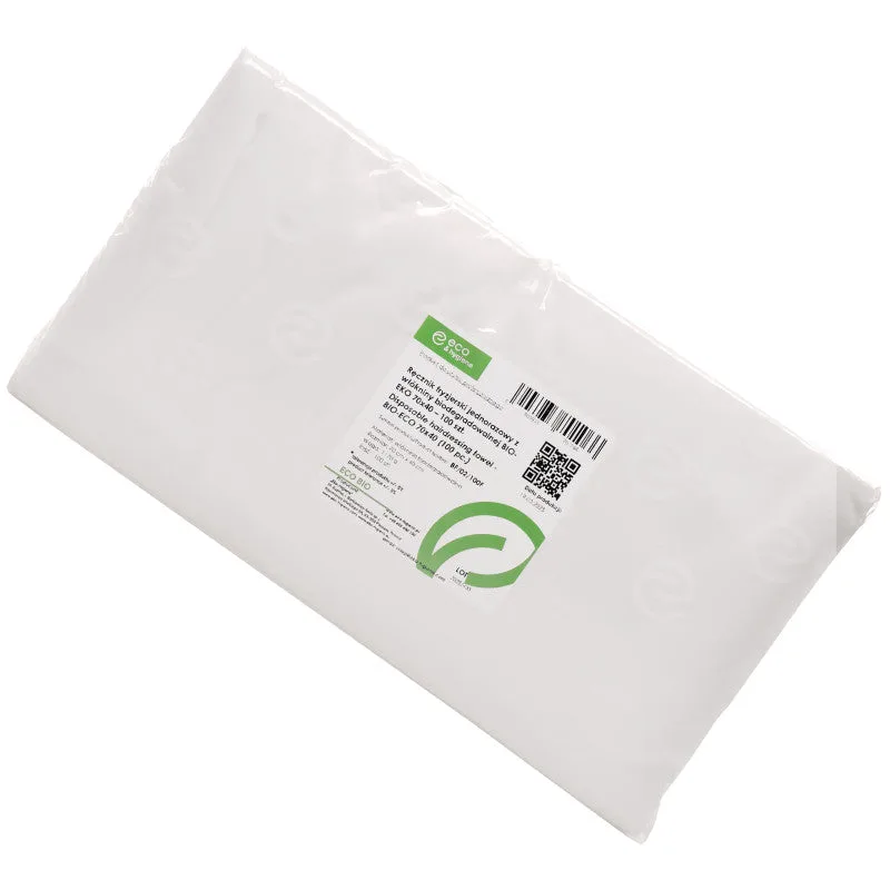 Eko-Higiena Biodegradable Disposable Nonwoven Hairdressing Towels, 70x40cm, 100 Pieces