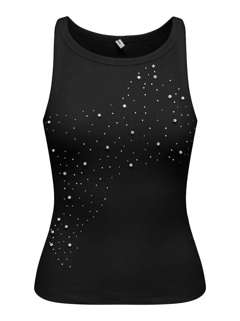 Only Filiz Γυναίκειο Rhinestones Tank Top 15368917 Μαύρο