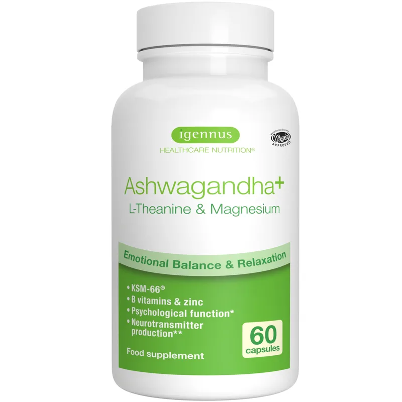 Ashwagandha L-Theanine & Magnesium Adaptogen Complex 60caps Igennus