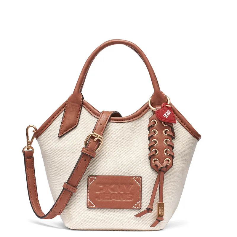 DKNY ΓΥΝΑΙΚΕΙΑ CROSS BODY HANDBAG MARI R61EYP83 M1K6 NATURAL/SADDLE