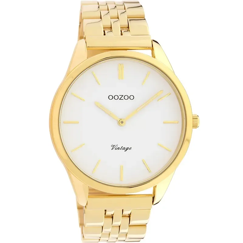 Γυναικείο ρολόι OOZOO Timepieces Vintage Χρυσό Stainless Steel Bracelet C9985 C9985