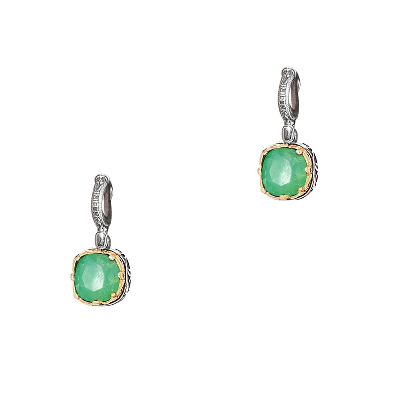 DIMITRIOS Γυναικεία Σκουλαρίκια με Swarovski από Δίχρωμο Ασήμι S170