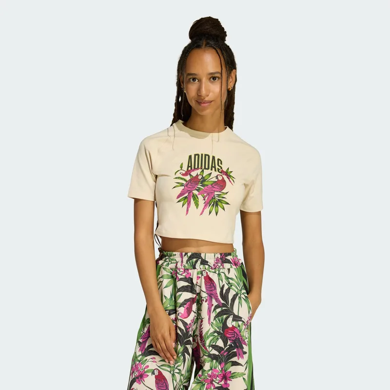 adidas Sportswear X Farm Rio Graphic Γυναικείο Cropped T-Shirt (9000264836_92854)