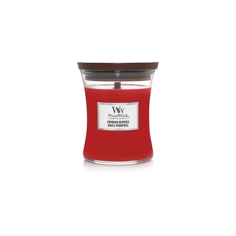 Woodwick Small Hourglass Candle Crimson Berries Universal