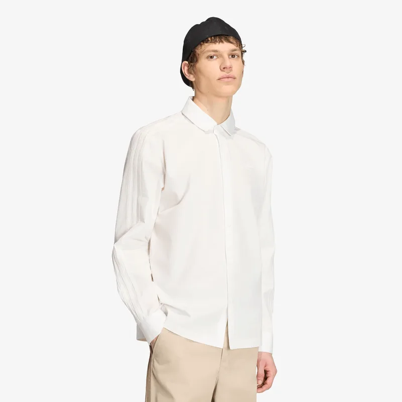 Πουκάμισο adidas 3 Stripes Button Up Shirt Cloud White XL