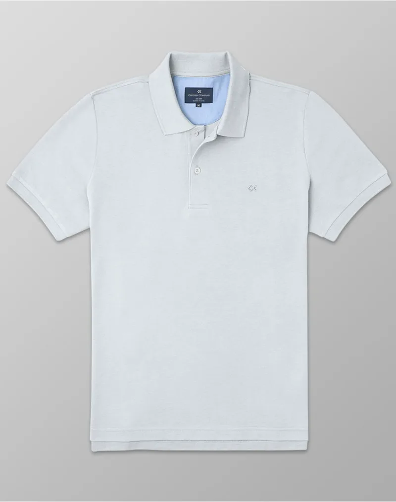 OXFORD COMPANY POLO KM 100% ΒΑΜΒΑΚΙ ΜΠΛΟΥΖΑ P511-PZ00.12-12 LightGray