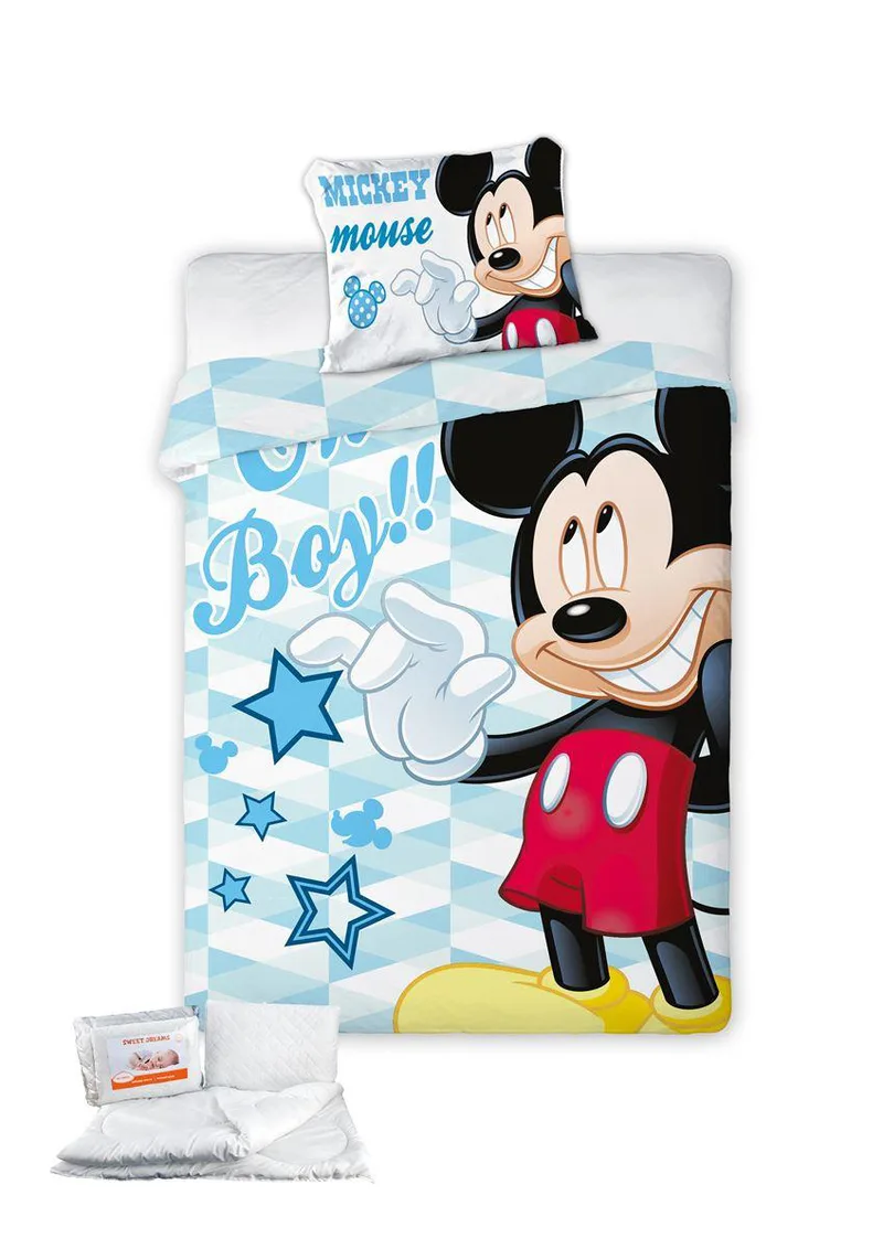 Σετ Κούνιας 4τμχ Βαμβακερό Mickey 582 Digital Print 100x135εκ. Disney DimCol (Ύφασμα: Βαμβάκι 100%, Μέγεθος: Κούνιας) - DimCol - 41160827003
