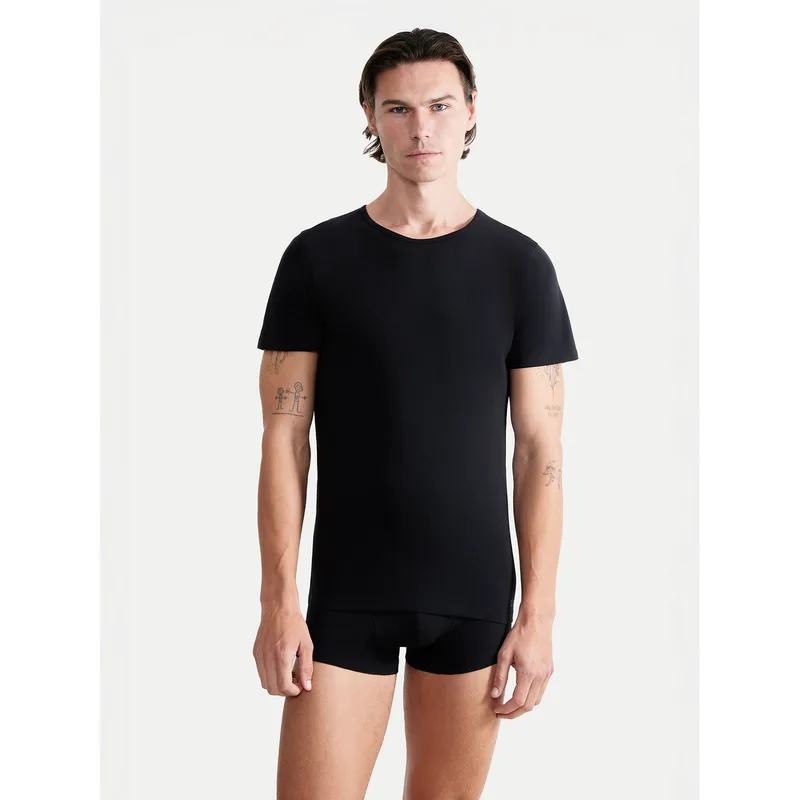 Sloggi Φανέλα 10222373 Μαύρο Slim Fit