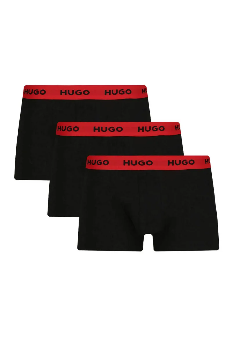 Hugo Boss ανδρικό σετ εσωρούχων με contrast λάστιχο με λογότυπο "Trunk" (3 τεμάχια) - 50469766 Μαύρο