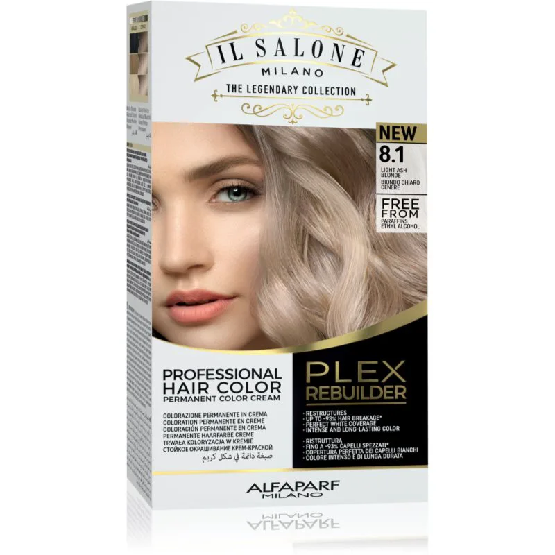 Alfaparf Milano Il Salone Milano Plex Rebuilder μόνιμη βαφή μαλλιών απόχρωση 8,1 - Light Ash Blonde 1 τμχ