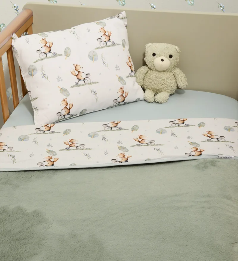 Minky ΝEW Κουβέρτα Κούνιας Διπλής Όψης 100x150 Des -423 Oliver Baby