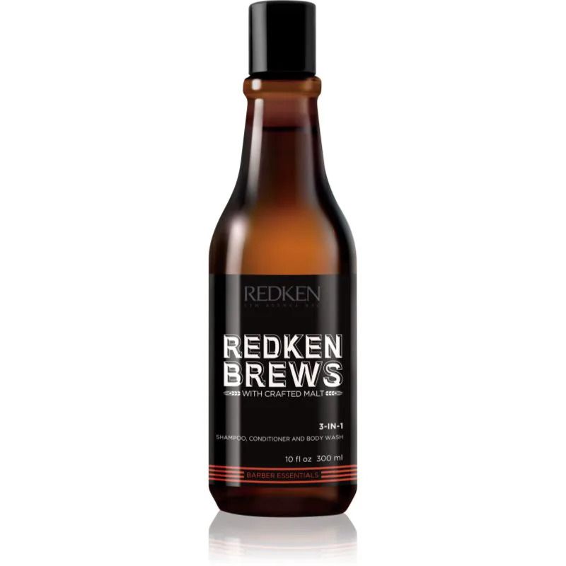 Redken Brews 3 σε 1 σαμπουάν, μαλακτικό και τζελ για ντους 300 ml