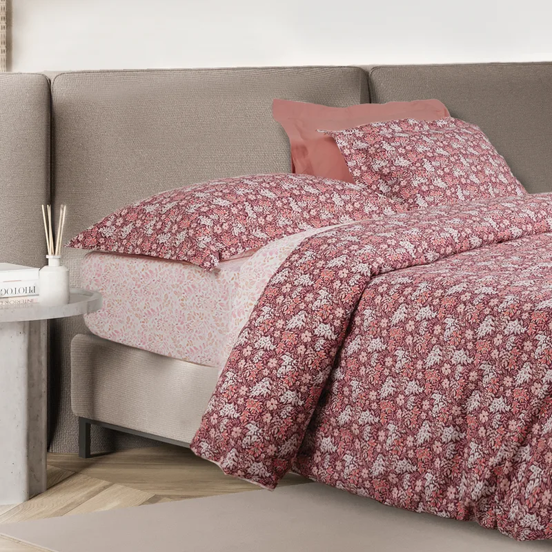 Σετ Παπλωματοθήκη Polycotton Υπέρδιπλη 220x240εκ. Casual 5433 Bordeaux-Nude Das Home (Χρώμα: Μπορντώ , Ύφασμα: 70% Βαμβάκι-30% Polyester, Μέγεθος: Υπέρδιπλα) - Das Home - 406009205433