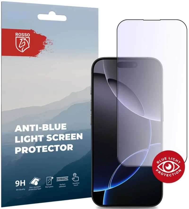 Tempered Glass iPhone 16 Pro Κόκκινο Anti-Blue Light FullFace Αντιχαρακτικό Γυαλί Προστασίας Οθόνης - Black (8719246461002)