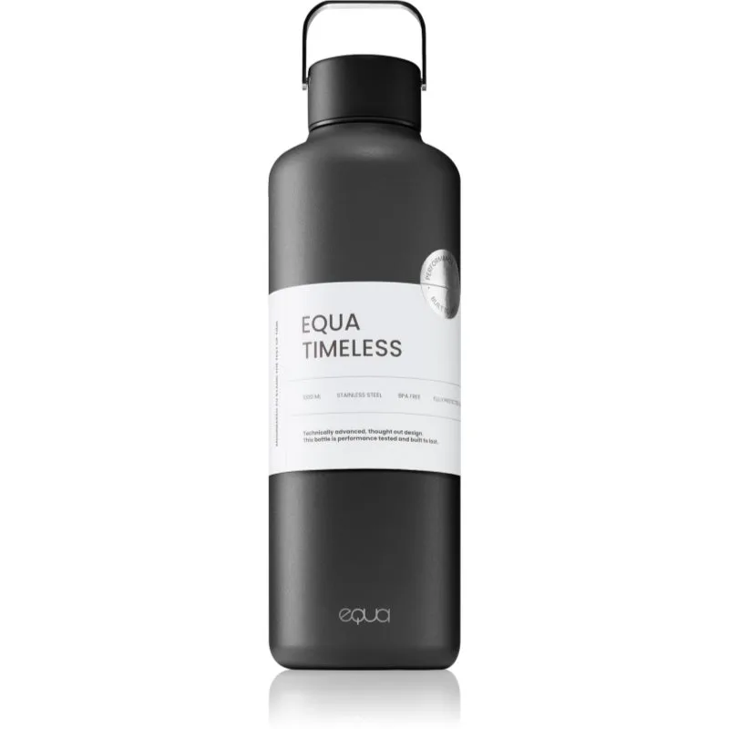 Equa Timeless μπουκάλι νερού από ανοξείδωτο ατσάλι χρώμα Dark 1000 ml
