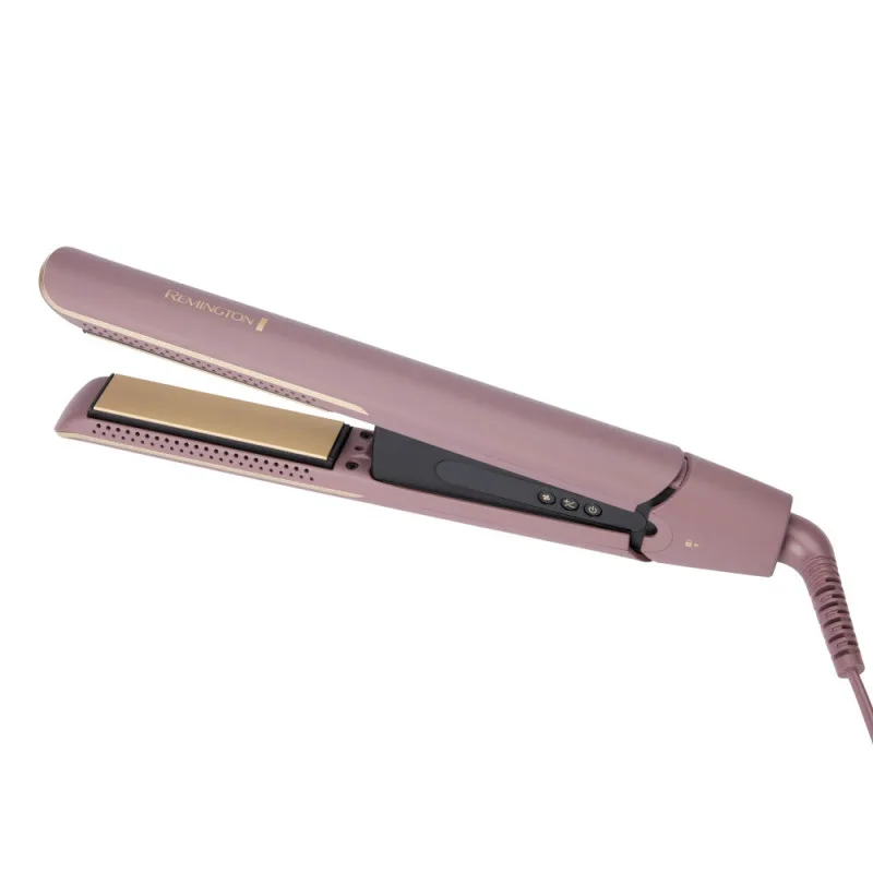 Σίδερο για τα μαλλιά Remington S8930 AIRvive™, 61 W, 5 ρυθμίσεις έως 230C, Κεραμική επίστρωση, Ionic Air, LCD οθόνη, Μωβ/Χρυσό