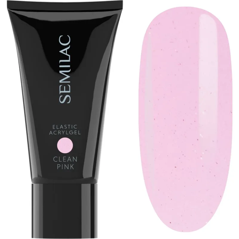 Semilac Elastic Acrylgel ακρυλικό τζελ Για τα νύχια απόχρωση Clean Ροζ 30 γρ