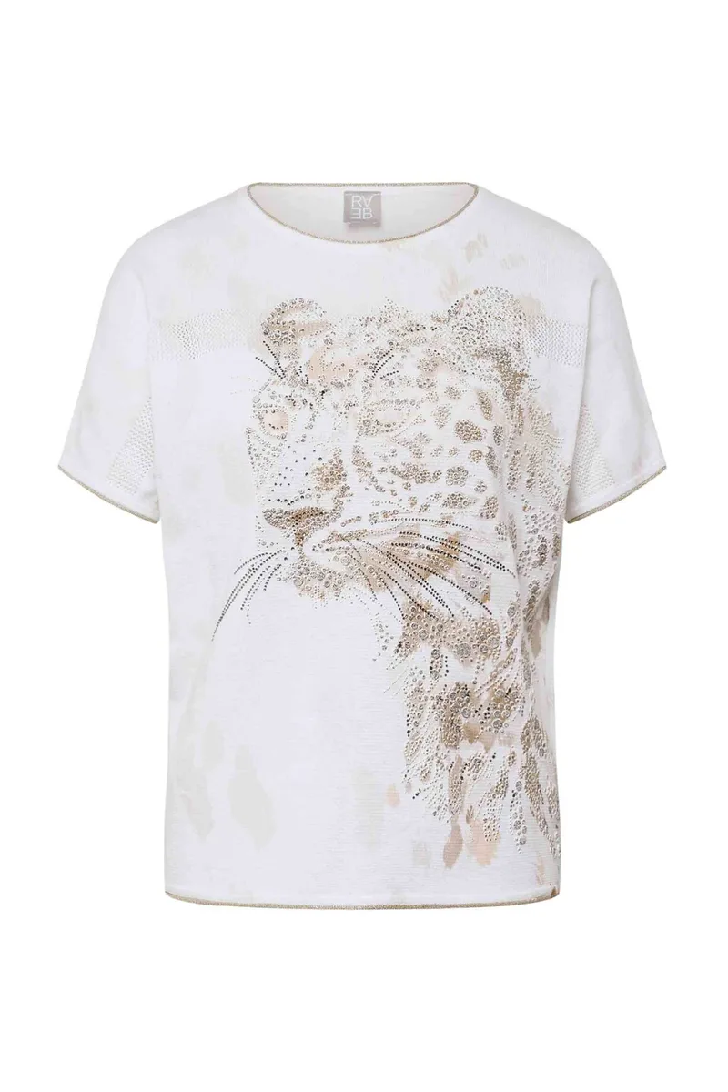 Rabe γυναικείο T-shirt με print - 56-118604 Μπεζ