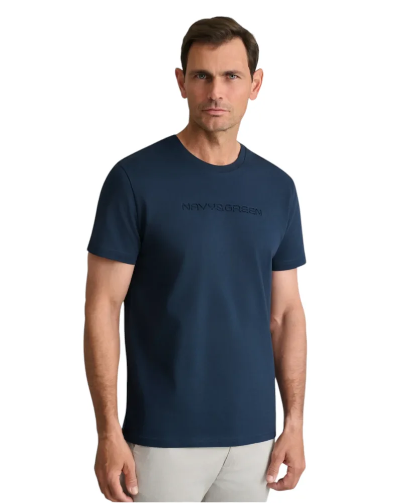 Navy & Green Ανδρική Μπλούζα 24TU.346/7R MARINE BLUE Μπλε