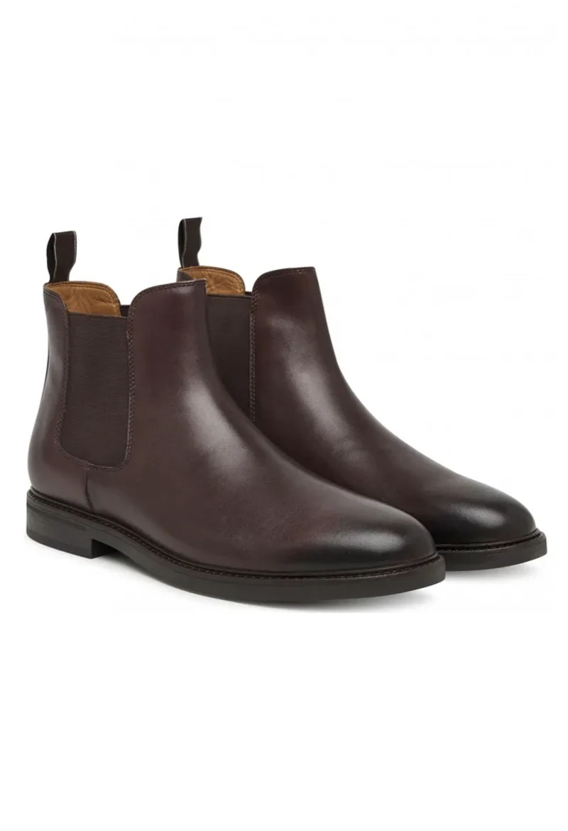 ΑΝΔΡΙΚΑ ΠΑΠΟΥΤΣΙΑ ASHER CHELSEA BOOTS MID CUT POLO RALPH LAUREN ΣΚΟΥΡΟ ΚΑΦΕ