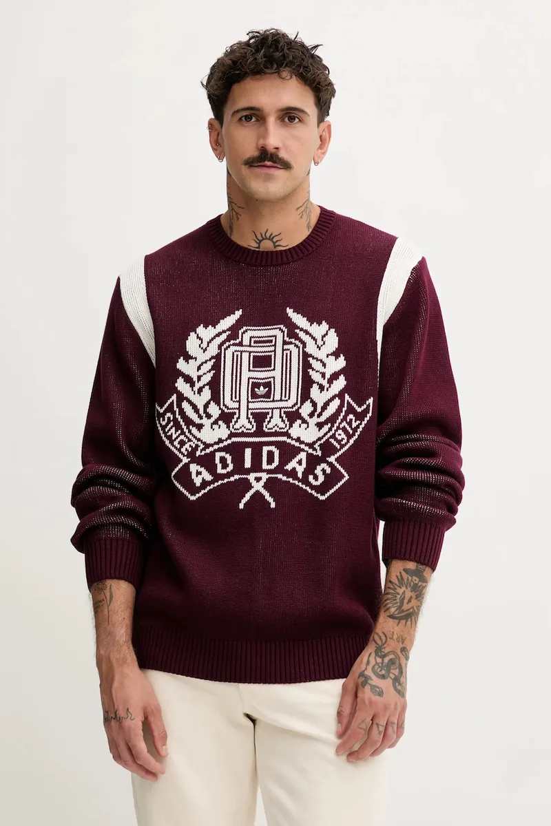 adidas Originals Βαμβακερό πουλόβερ adidas Originals Varsity Regular