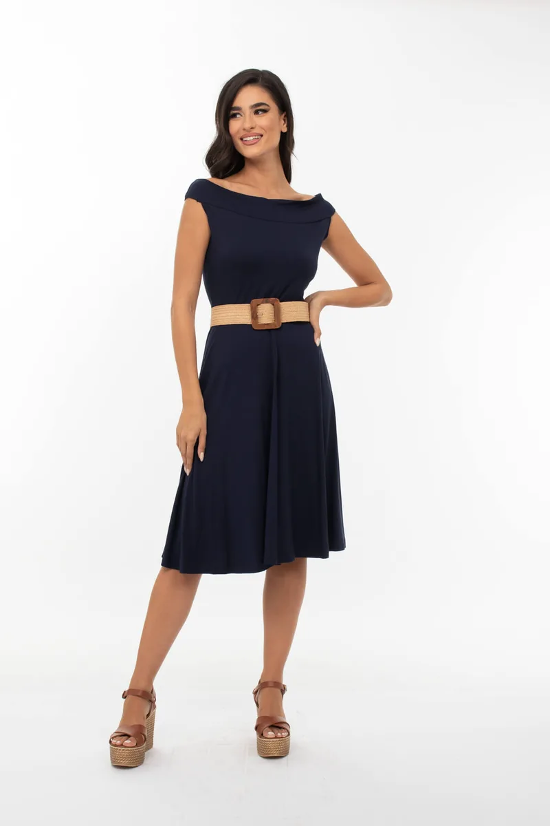 ΦΟΡΕΜΑ ΒΙΣΚΟΖ ΕΛΑΣΤΙΚΟ OFF SHOULDER ΜΠΛΕ ΜΠΛΕ