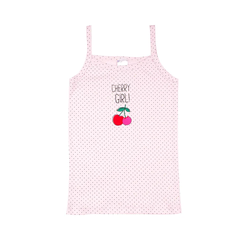 Φανελάκι Παιδικό Αμάνικο Minervakia Dots & Cherry 41915 Ροζ No2 No2