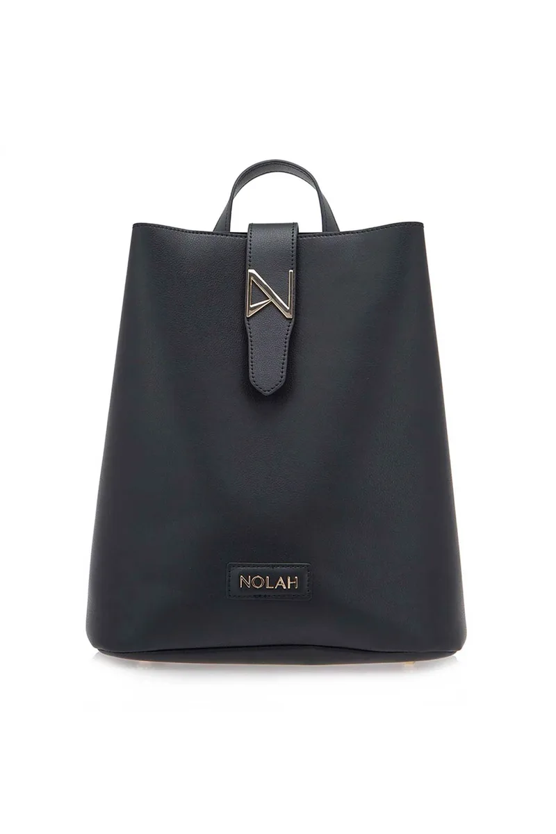 Nolah γυναικείο backpack με μεταλλικό λογότυπο - W606A0319001 Μαύρο