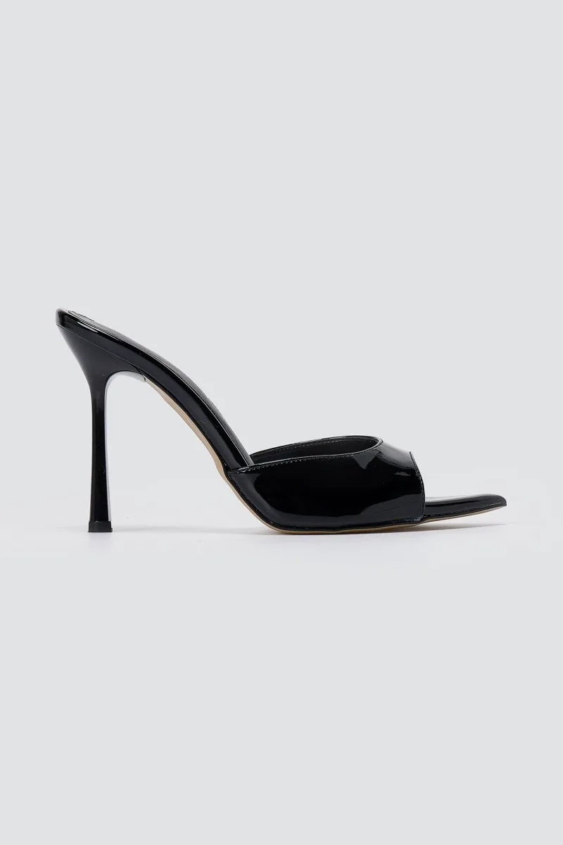TFP Stiletto Mules - 907 - Black Patent
