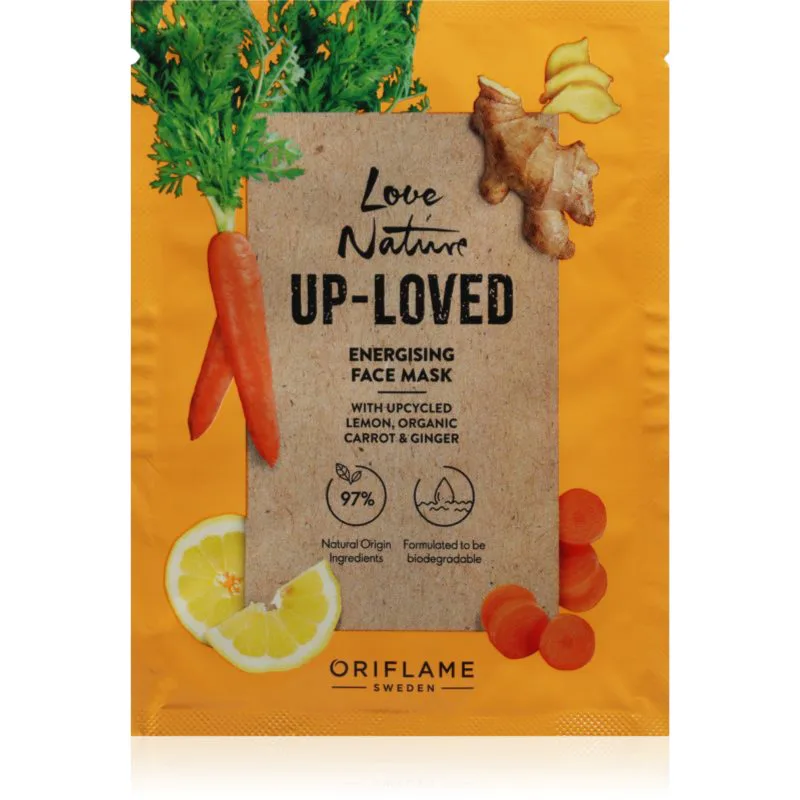 Oriflame Love Nature Up-Loved Upcycled Lemon & Organic Carrot & Ginger αποκαταστατική μάσκα 10 ml