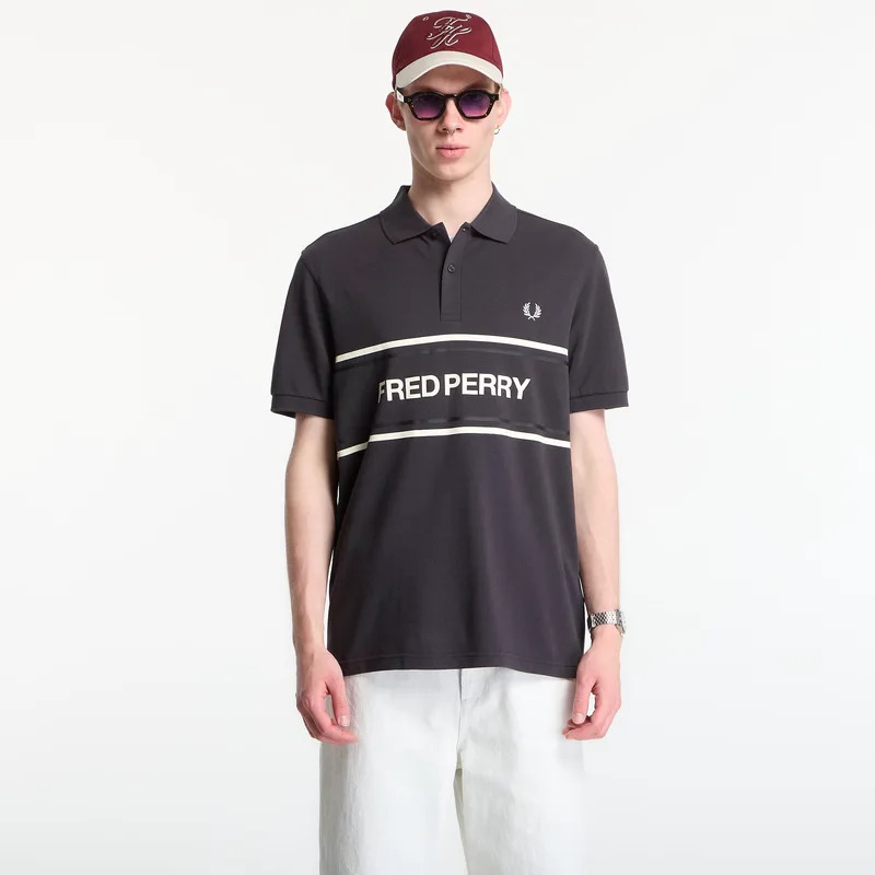 T-shirt Fred Perry Fred Perry Graphic Polo Shirt Anchor Grey L