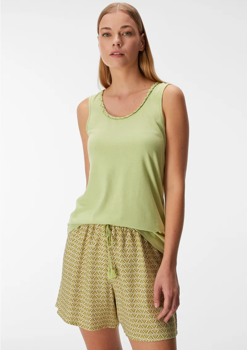 GoldenBay Κοντή Πιτζάμα Με Αμάνικη Μπλούζα - Lime Green