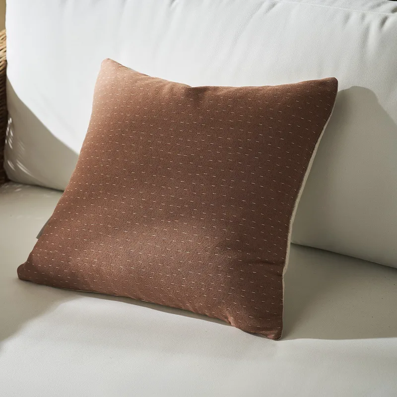 Μαξιλαροθήκη Gofis Home Rukia Offwhite / Stone Brown 269 50x50